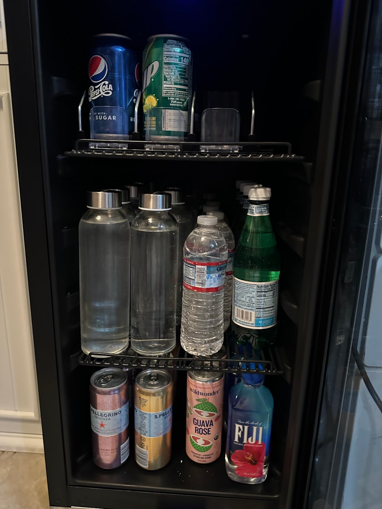24 Inch Beverage Refrigerator, 5.2 Cu. Ft. Drink Refrigerator with Glass Door, 200 Cans Under Counter & Freestanding Drink Fridge, Reversible Door, Built-In Beverage Cooler for Kitchen, Bar or Office customer photo 1