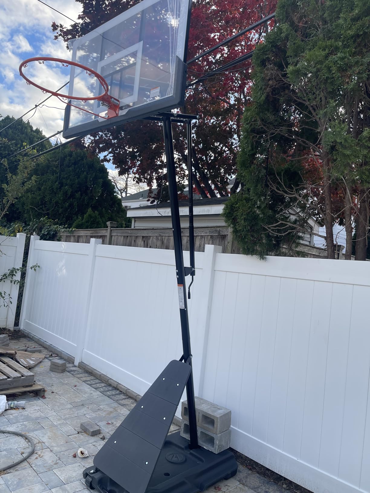 Feelwin Portable Basketball Hoop for Backyard Driveway, Adjustable Outdoor Basketball Goal with Stable Base and Shatterproof Backboard for Youth and Adults customer photo 2