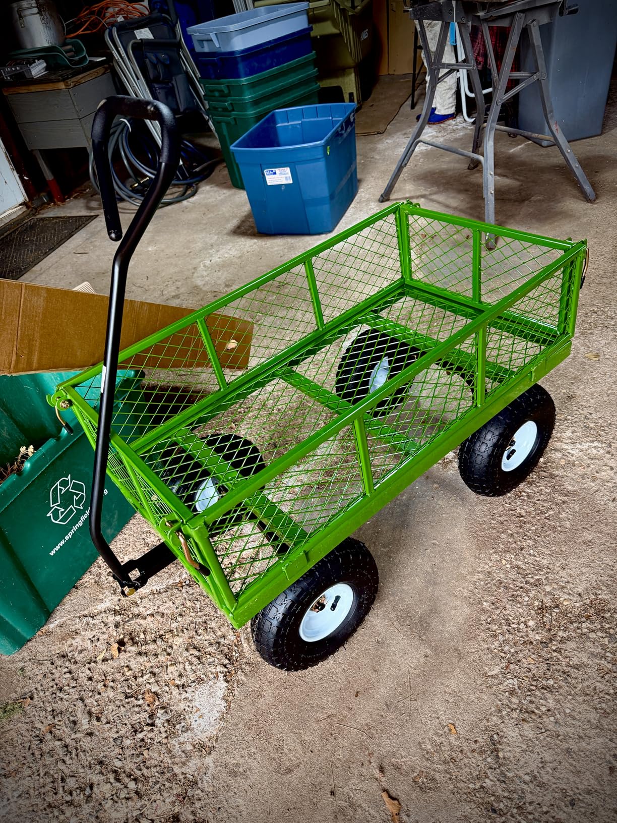 VEVOR 500 Lbs Steel Garden Cart, Heavy Duty Garden Wagon Cart with 10