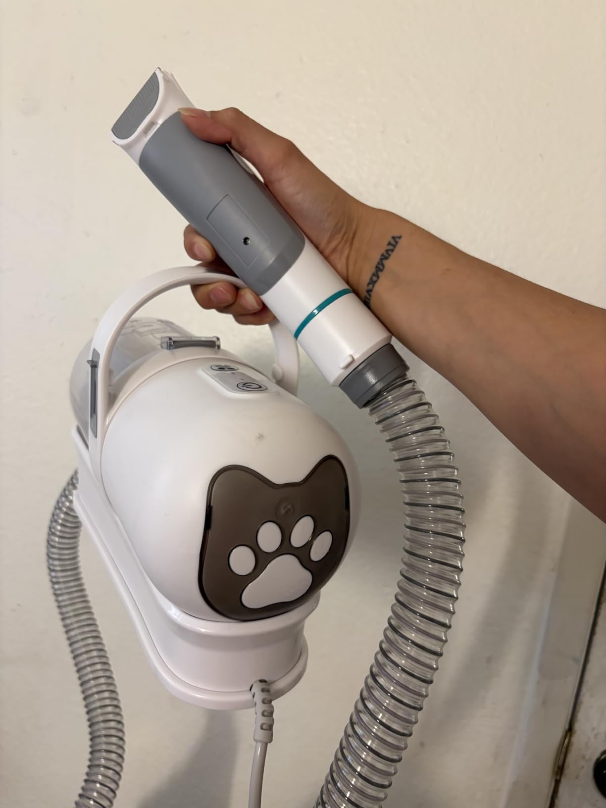 Dog Grooming Kit, Pet Grooming Vacuum with Pet Clipper Nail Grinder, Dog Hair Vacuum with 6 Pet Grooming Tools for Dogs Cats Shedding Grooming customer photo 1