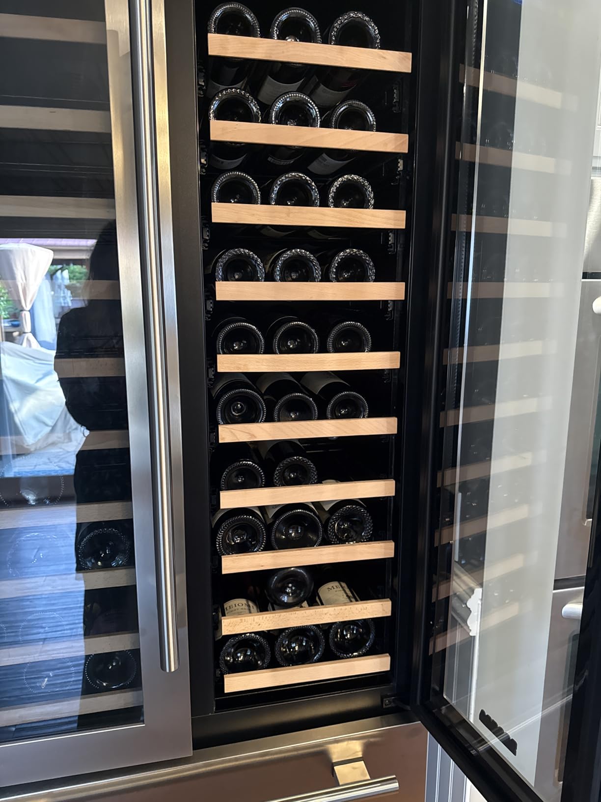 BODEGA 24 Inch Wine and Beverage Refrigerator Cooler, Dual Zone Wine Fridge with Memory Temperature Control 77 Bottles and 180 Cans, Built-In or Freestanding 2-in-1 Wine Cooler for Home Bar Kitchen customer photo 2