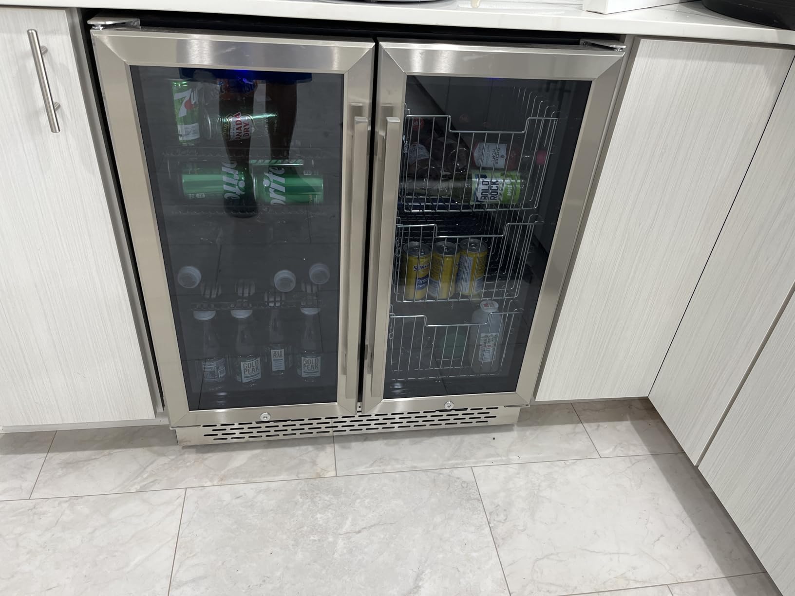 30'' Outdoor Wine and Beverage Refrigerator 80 Cooler, 2 Drawer Dual Zone Wine Fridge with Intelligent Control Advanced Compressor Under Counter Freestanding for Patio Bar Cabinet customer photo 1