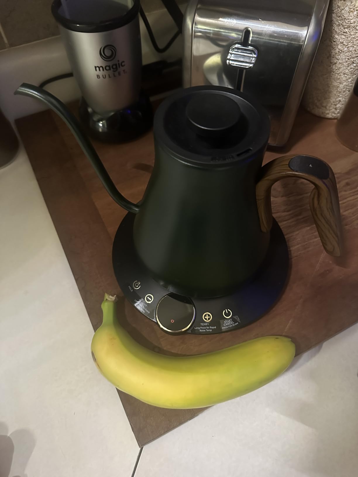 Cocinare Gooseneck Electric Kettle, ±1°F Precise Temperature Control, 1500W Fast Heating, Pour Over Coffee & Tea Kettle with Brew Timer & Keep Warm, Stainless Steel, 0.9L (Delacroix Green) customer photo 1