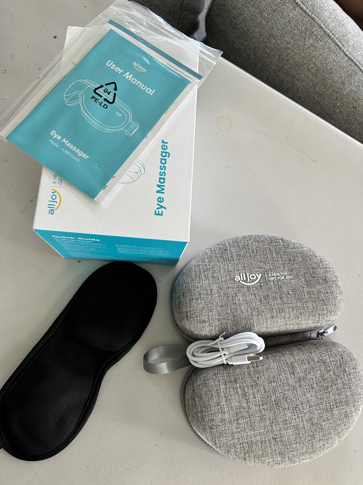 ALLJOY Eye Massager with Heat, Bluetooth Music Sleep Mask for Migraine Relief, Eye Strain, Dark Circles & Dry Eyes customer photo 2