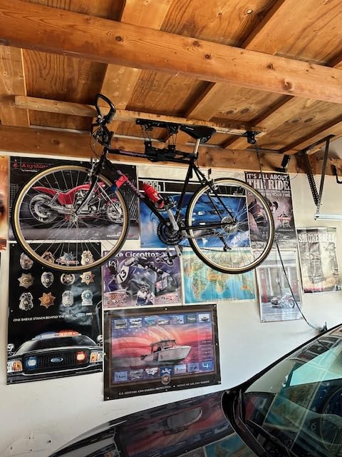 StoreYourBoard Bike Hoist, No-Slip Bicycle Ceiling Storage, Heavy-Duty Garage Pulley Lift System, Road, MTB, Fat Tire, Ebike Hanger customer photo 2