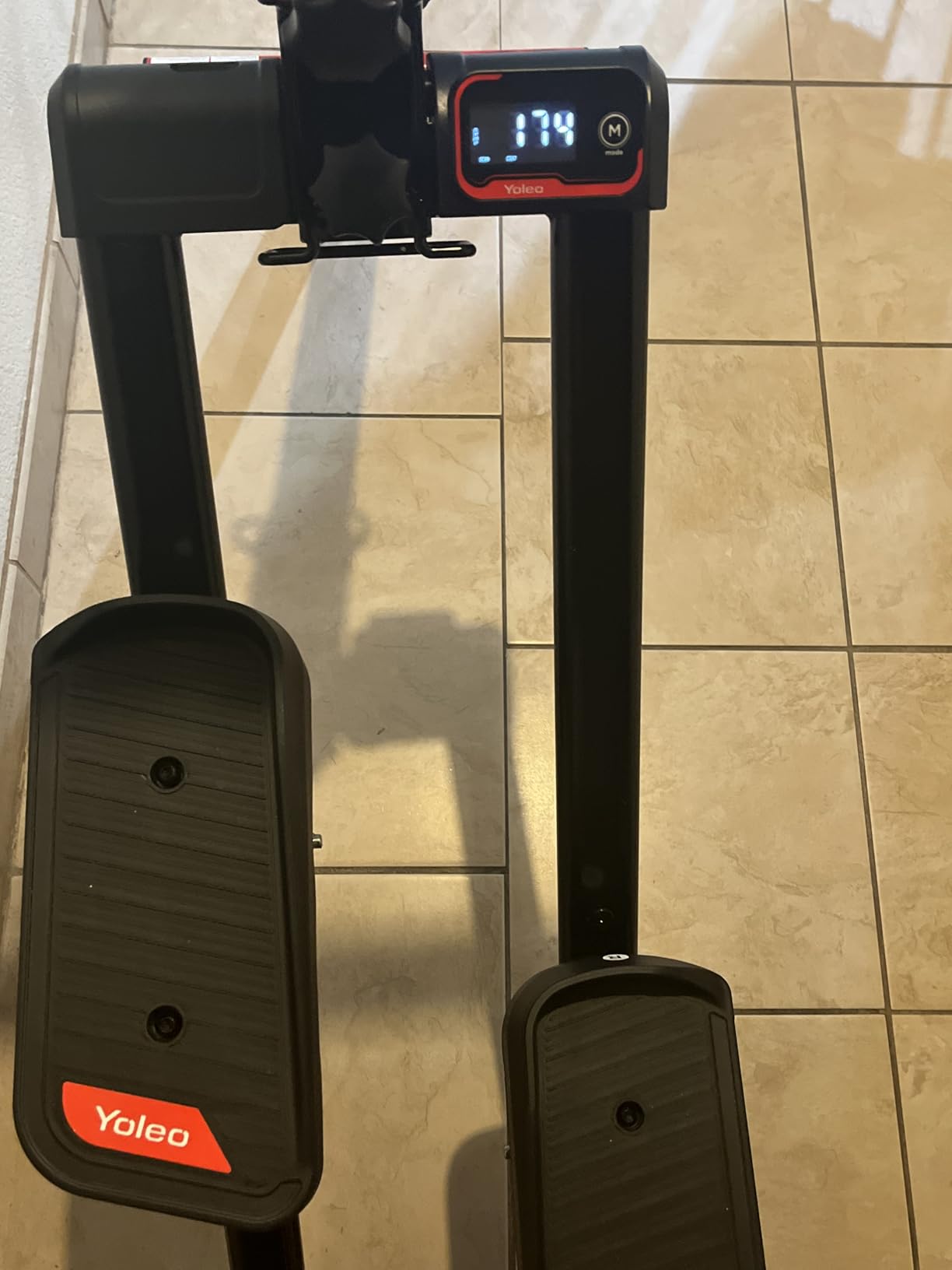 YOLEO Adjustable Resistance Stair Steppers for Exercise at Home, Folding Cardio Stairmaster with 3 Workout Modes & Oversized Pedal, 90% Pre-Assembled Stair Climber with Handlebar for Full Body Workout customer photo 2