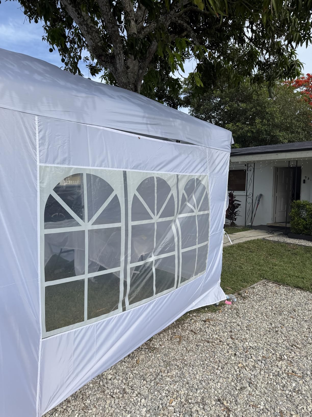 COBIZI Canopy 10x20 Pop Up Canopy Tent with 6 Sidewalls, One Push Party Tents for Parties Outdoor Wedding Waterproof Gazebo Commercial Event Tent with Sandbags, White customer photo 1