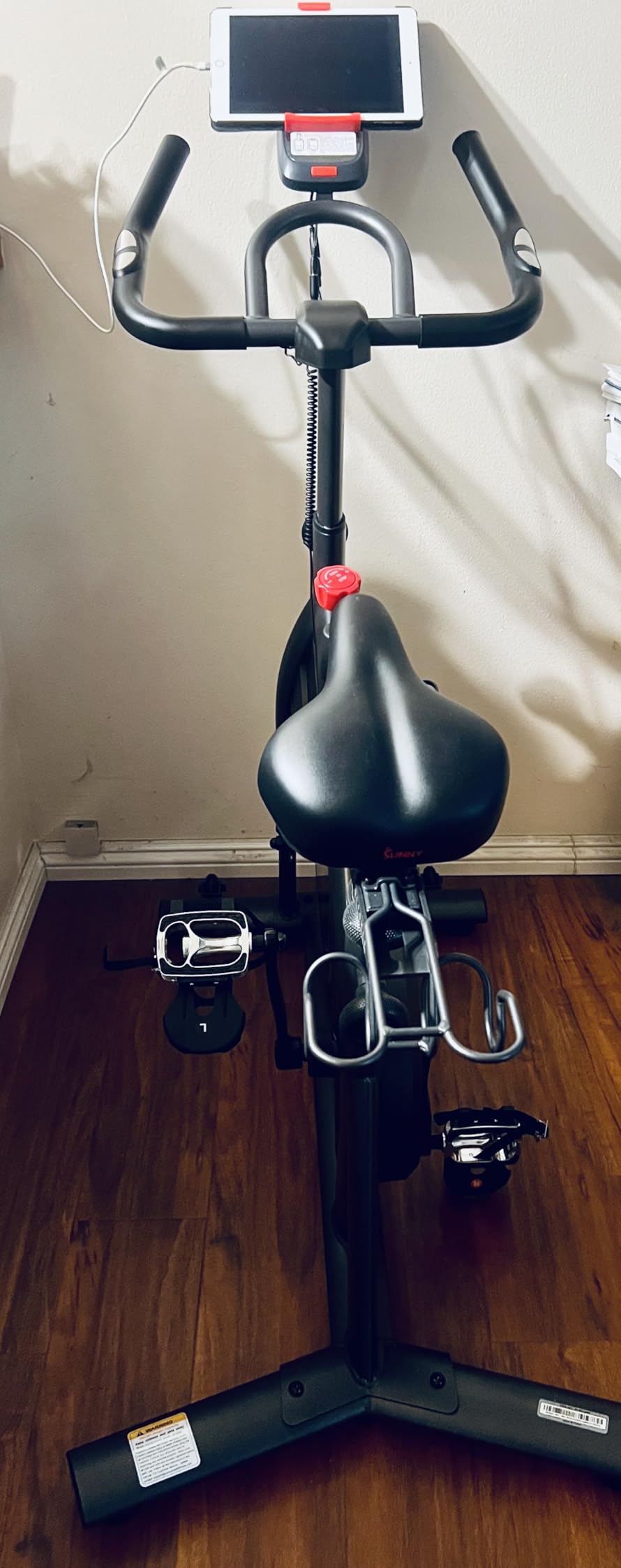 Sunny Health & Fitness Smart Magnetic Indoor Cycling Bike, Stationary Exercise Cardio Equipment, Free SunnyFit Training App customer photo 1