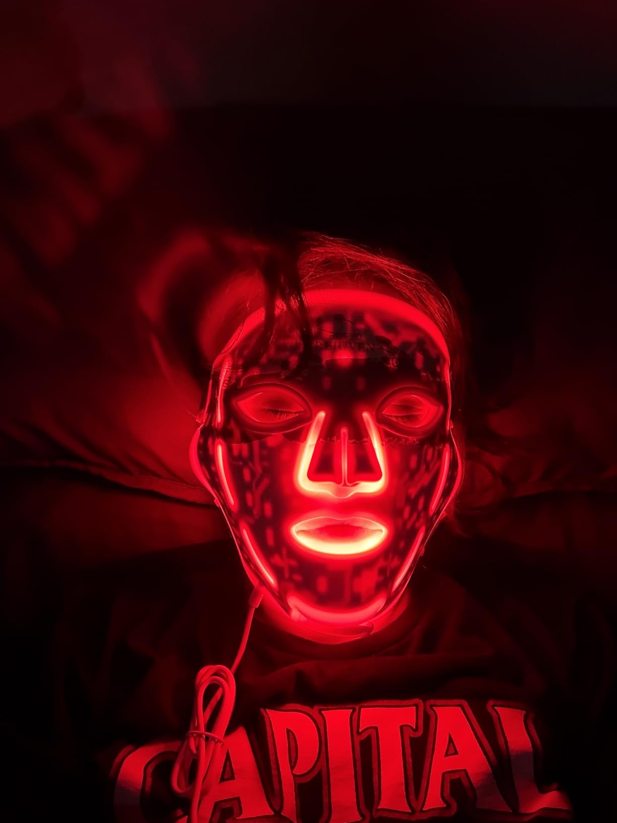 RENPHO 4D Red Light Therapy Mask for Face, 324 LEDs Full Face Coverage & 3 Light Modes, Cordless LED Red Light Therapy Face Mask for Home Use & Travel customer photo 2
