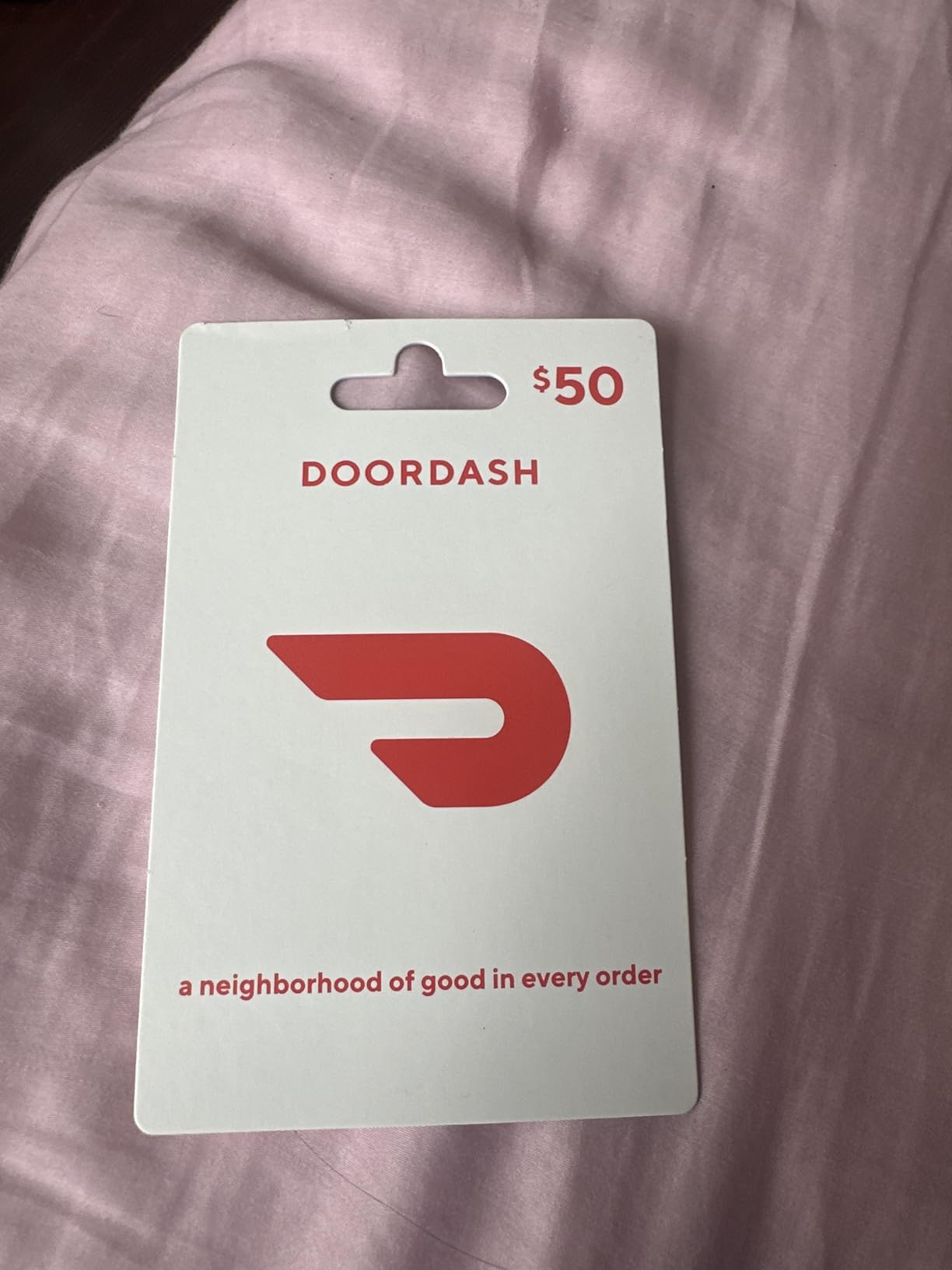 DoorDash Physical Gift Card - $50 customer photo 1