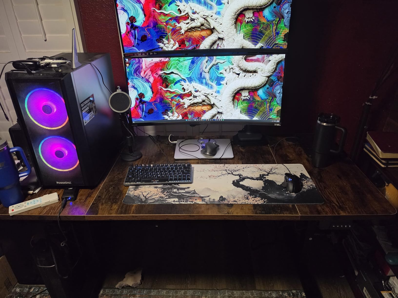 1 Inch Thick Tabletop Electric Standing Desk Adjustable - 60x28 Inch Sit Stand Desk, Double Beam Frame, 3 Memory Height Adjustment, Cable Management for Home Office customer photo 2
