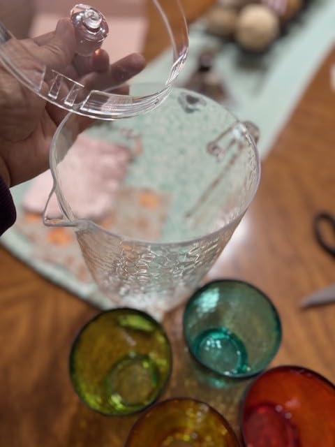 Acrylic Pitcher with Lid and 4 Tumblers Set, 92oz Plastic Water Pitcher with Lid, BPA-Free Fridge Jug, Large Drink Water Carafe for Milk, Juice, Ice Tea, Sangria, Lemonade. customer photo 1