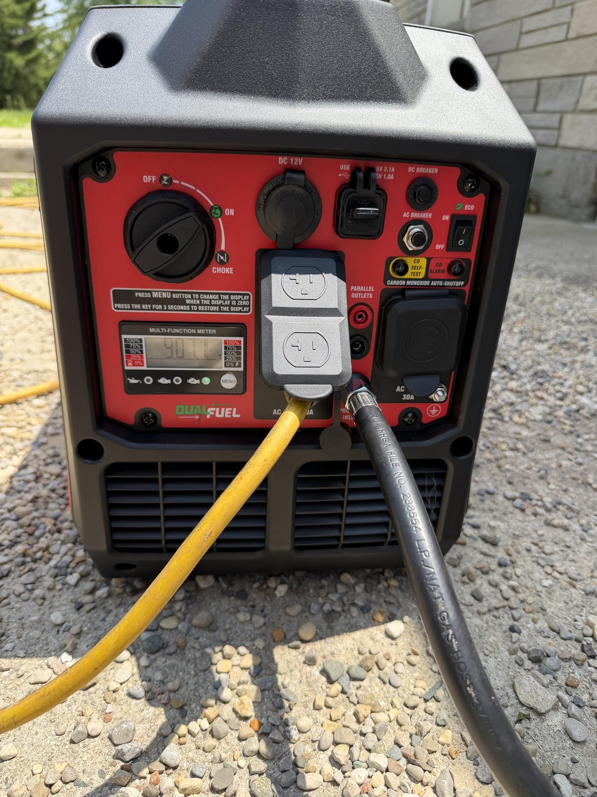 PowerSmart 3800 Watt Dual Fuel Inverter Generator, Quiet Portable Gas Propane Powered with CO Sensor and RV Ready Outlet, 149cc 4-Stroke OHV Engine for Home Backup, Camping and Tailgating customer photo 2