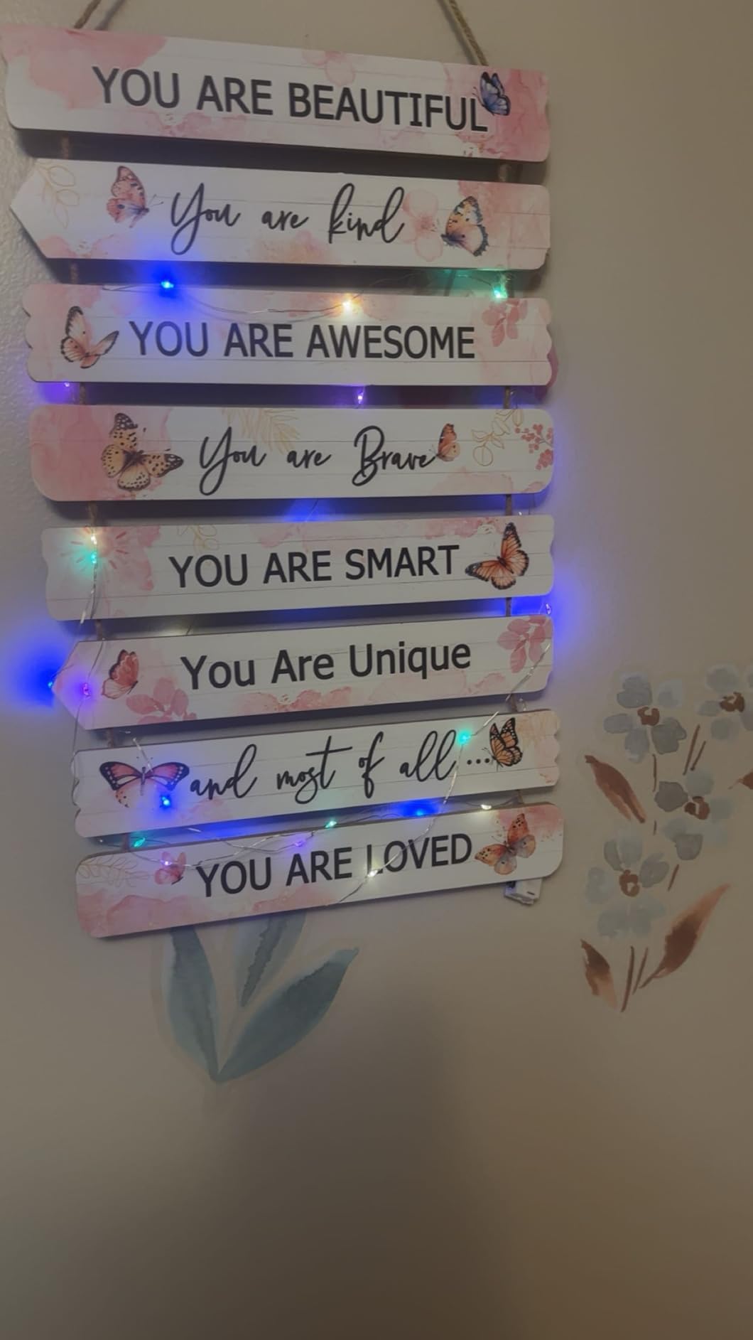 Cool Classic Sport Balls Sign Nursery Wall Decor Set of 8 With LED Lights, 16x5 Modern Motivational Cute Ball Plaque Wall Art for Baby Boy Kid Teen Toddlers, 4 PCS Wooden Quote Gift for Gameroom Gym customer photo 1