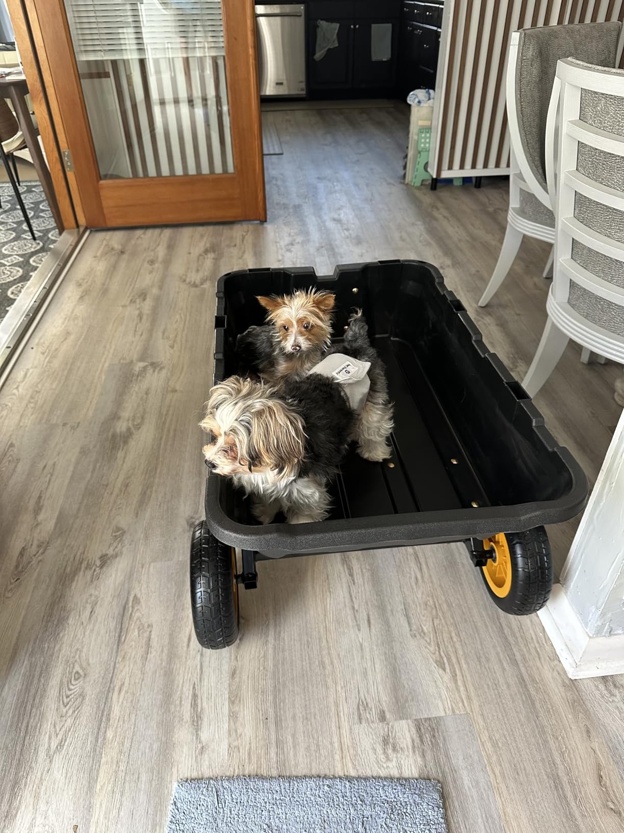 CAMMOO 10in NO-FLAT TIRES 900lb Heavy-Duty Garden Dump Cart DIY Expandable Capacity Over 4 Cu.Ft. Utility Wagon with Quick-Release Dumping & Prime Grade 100% Virgin Polypropylene-Not Recycled Material customer photo 1