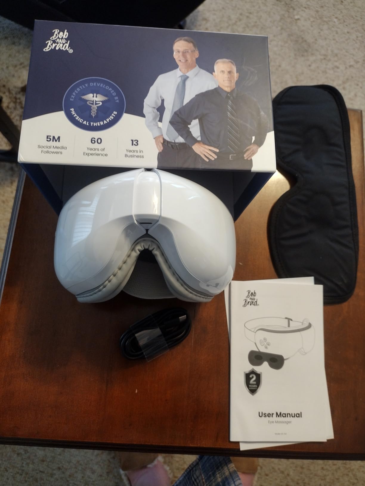 BOB AND BRAD Eye Massager with Heat and Cooling, FSA-HSA Eligible, EyeOasis 3 Heated Eye Massager Mask for Dry Eyes, Migraines, Headaches Relief, Reduce Strain, Improve Sleeping, Father's Day customer photo 1