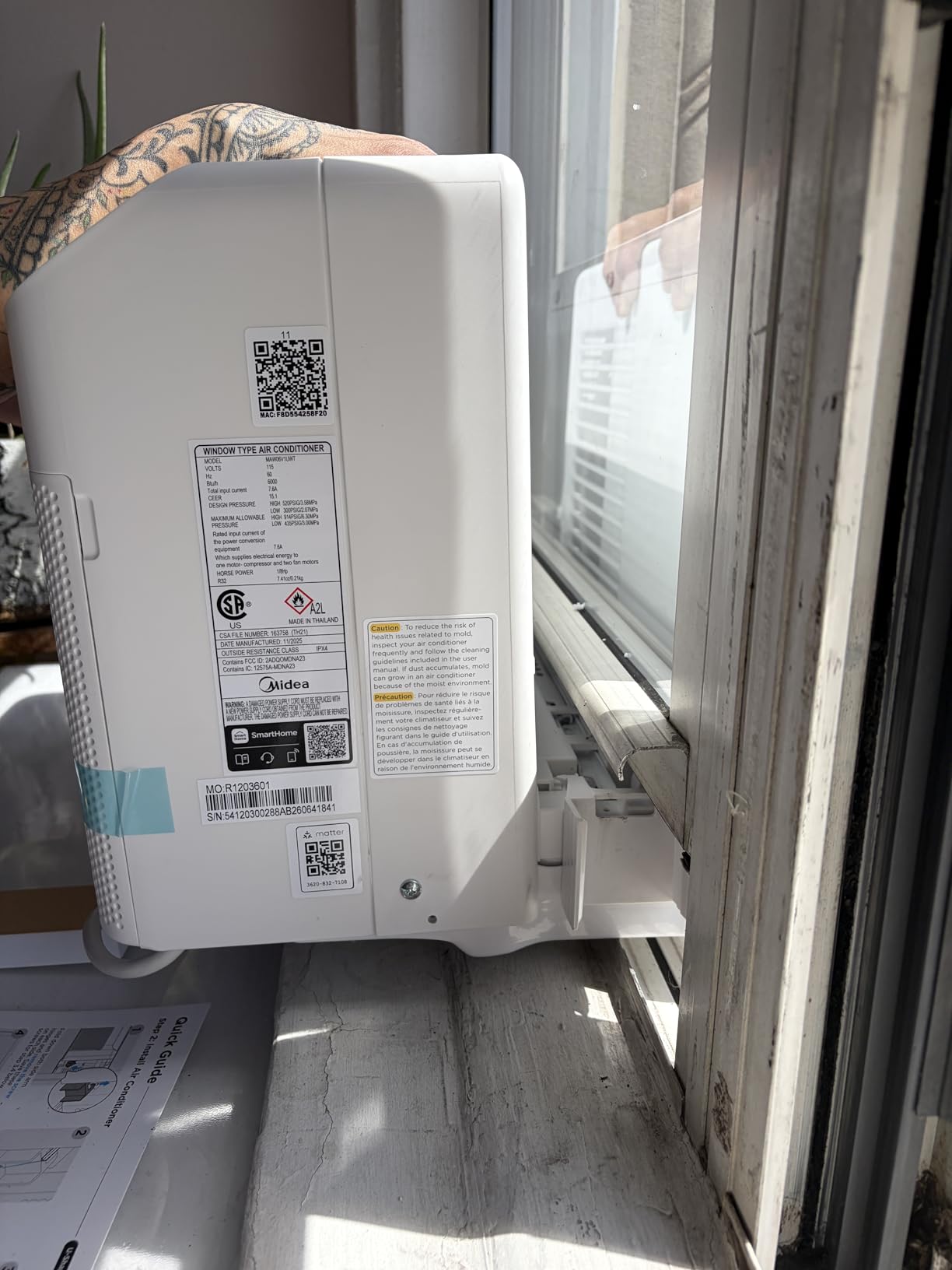Midea 6,000 BTU U Shaped Smart Inverter Window Air Conditioner - Cools 250 Sq Ft, Ultra Quiet with Open Window Operation - Alexa/Google Assistant Compatible, 37% Energy Savings, Remote (2026 Edition) customer photo 1