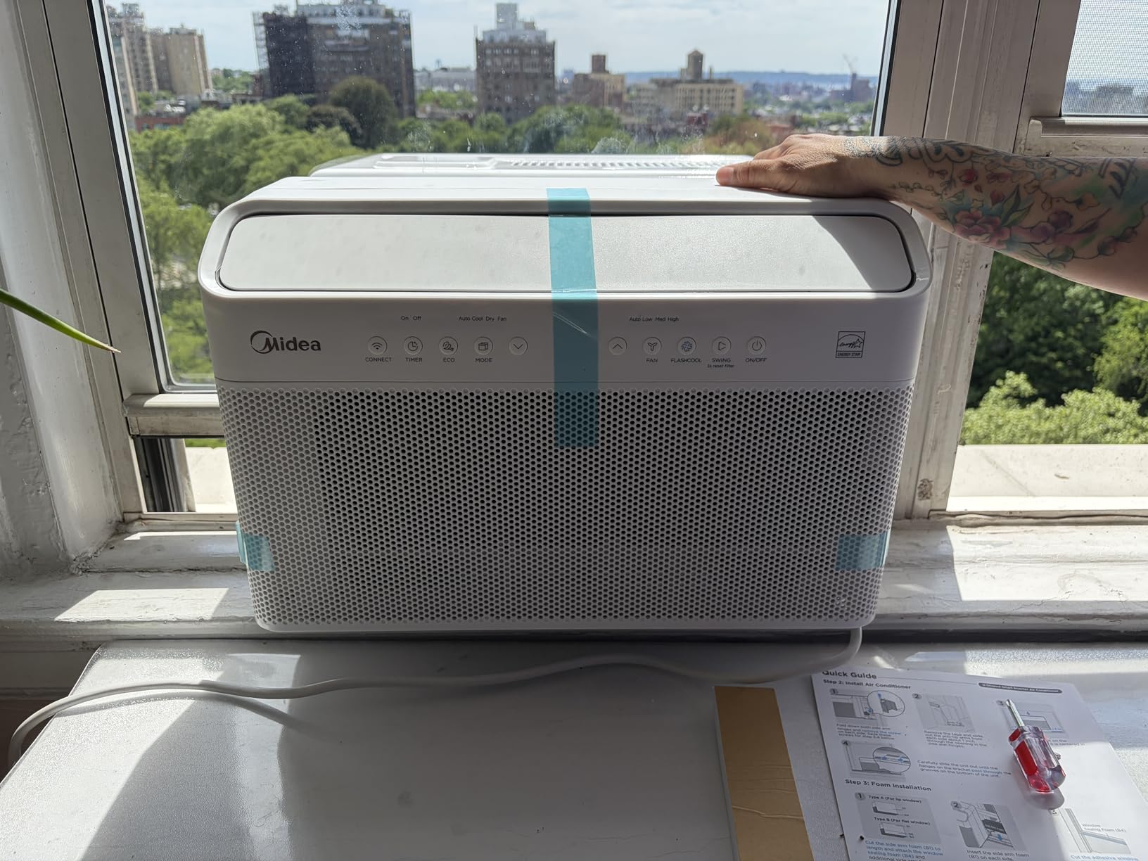 Midea 6,000 BTU U Shaped Smart Inverter Window Air Conditioner - Cools 250 Sq Ft, Ultra Quiet with Open Window Operation - Alexa/Google Assistant Compatible, 37% Energy Savings, Remote (2026 Edition) customer photo 2