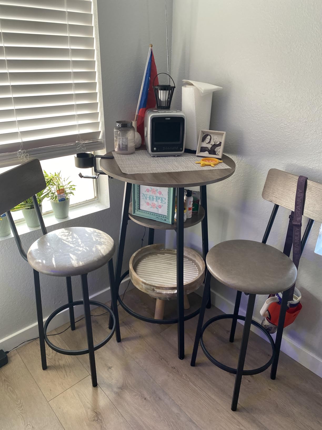 VEVOR Bar Table and Chairs Set, 3PCS 23.5