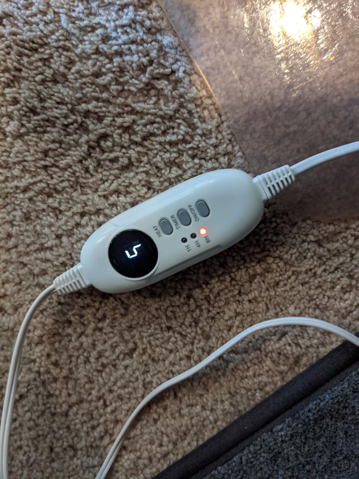 Double Sided Electric Foot Warmer with LCD Display & Machine Washable, Electric Feet Heating Pad with Non-Slip for Under Desk,Bed,Office,Home,Blue,20''*20'' customer photo 1