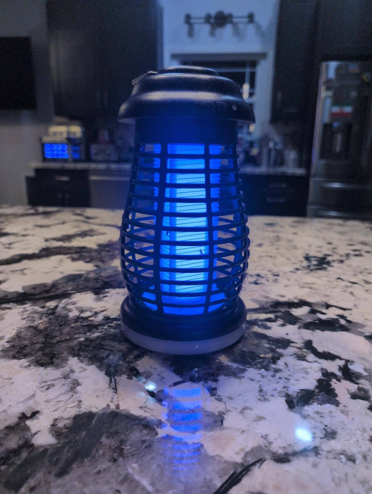 Bug Zapper Outdoor & Indoor,Cordless Portable Mosquito Zapper with Rechargeable 4800mAh Battery & Auto On/Off,Mosquito Repellent Outdoor Patio,Electric Fly Trap for Camping,Kitchen,Backyard,Patio customer photo 2