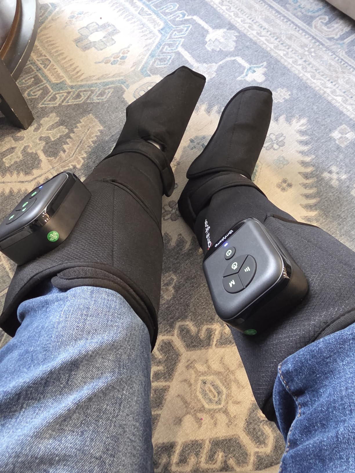 Comfytemp Cordless Air Compression Leg Massager for Circulation and Pain Relief FSA, Portable Foot and Calf Compression Boots for Varicose Veins, HSA Eligible, Ideal for Mom Dad (Fit Calf 13