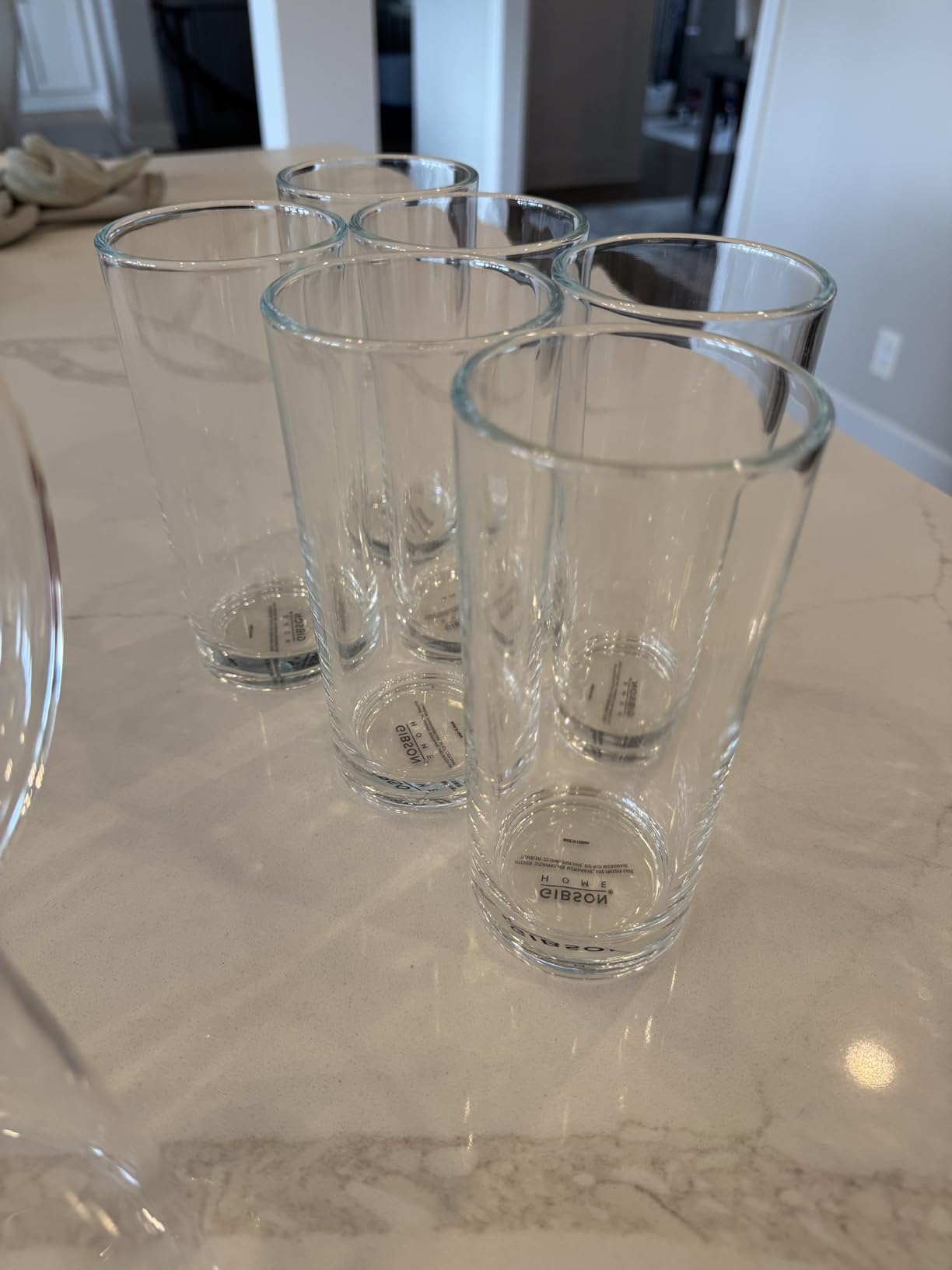 Gibson Home Boozy Brunch 7 Piece Glass Pitcher & Tumbler Set - 1.5L Pitcher with Six 13-14oz Tumblers, Everyday Beverage & Entertaining Drinkware Set, Dishwasher Safe customer photo 2