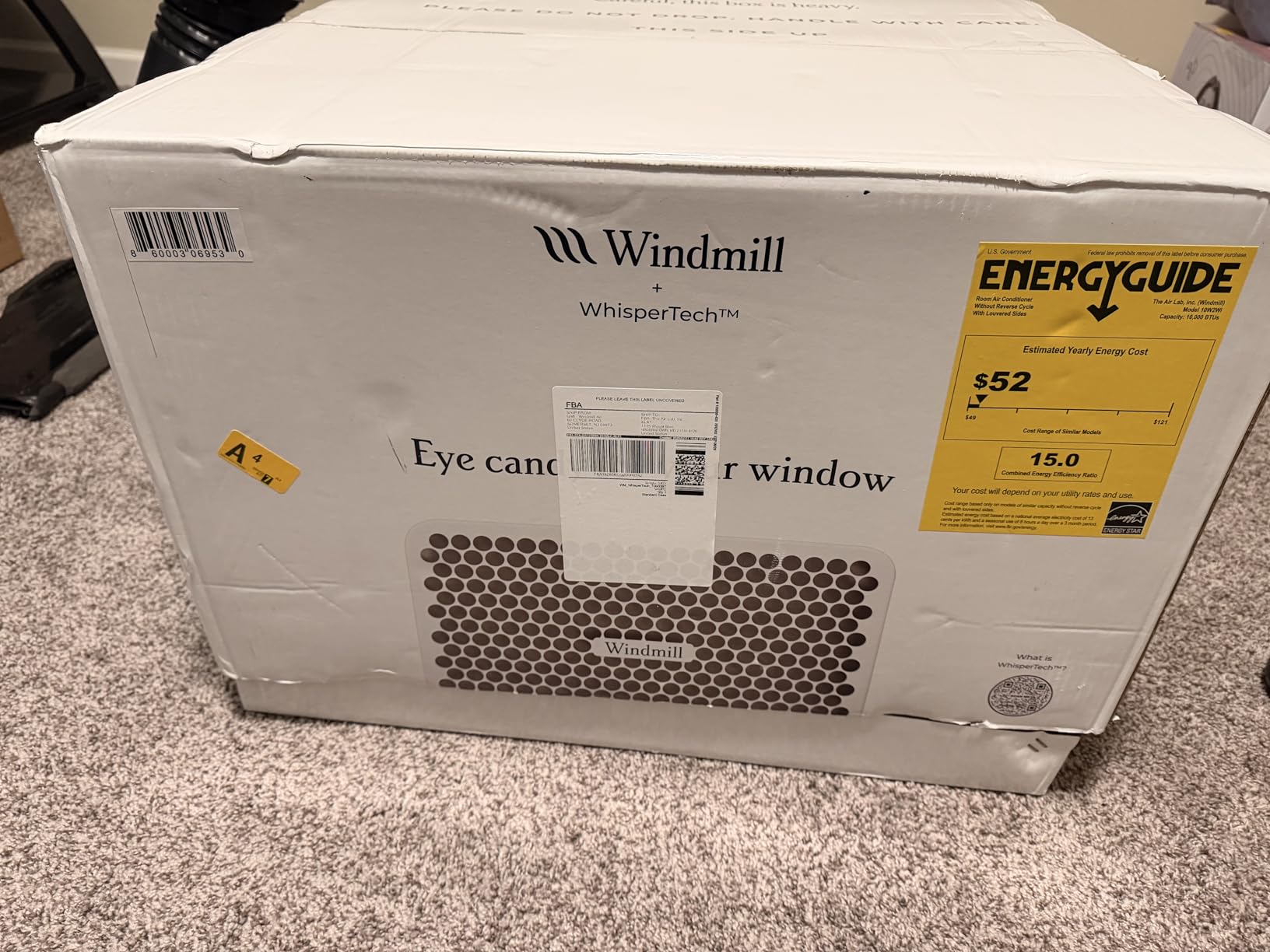 Windmill 6,000 BTU Window Air Conditioner - Cools up to 250 Sq. Ft. - Easy Install, Voice-Enabled, Remote Control & App Control, Energy-Efficient AC Unit for Small Spaces customer photo 2