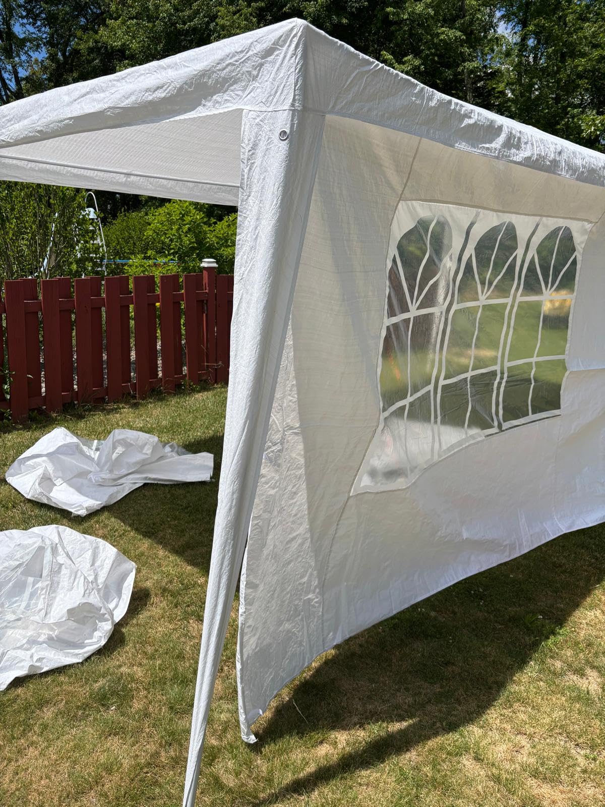 HOTEEL 10x30FT Party Tent Outdoor Canopy Tents for Parties with 8 Removable Sidewalls & 2 Doors, Carpas para Fiestas Waterproof for Gazebo Large Backyard Shelter Patio Wedding Event Tent BBQ White customer photo 2
