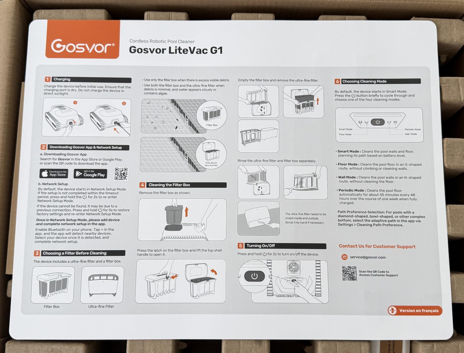 Gosvor LiteVac G1 Pool Vacuum for Inground & Above Ground Pools, Up to 200 Mins, Floor/Wall/Waterline/Shallow Area Cleaning with Smart Navigation, 15.2 lbs Lightweight, Double Filtration, Orange customer photo 2