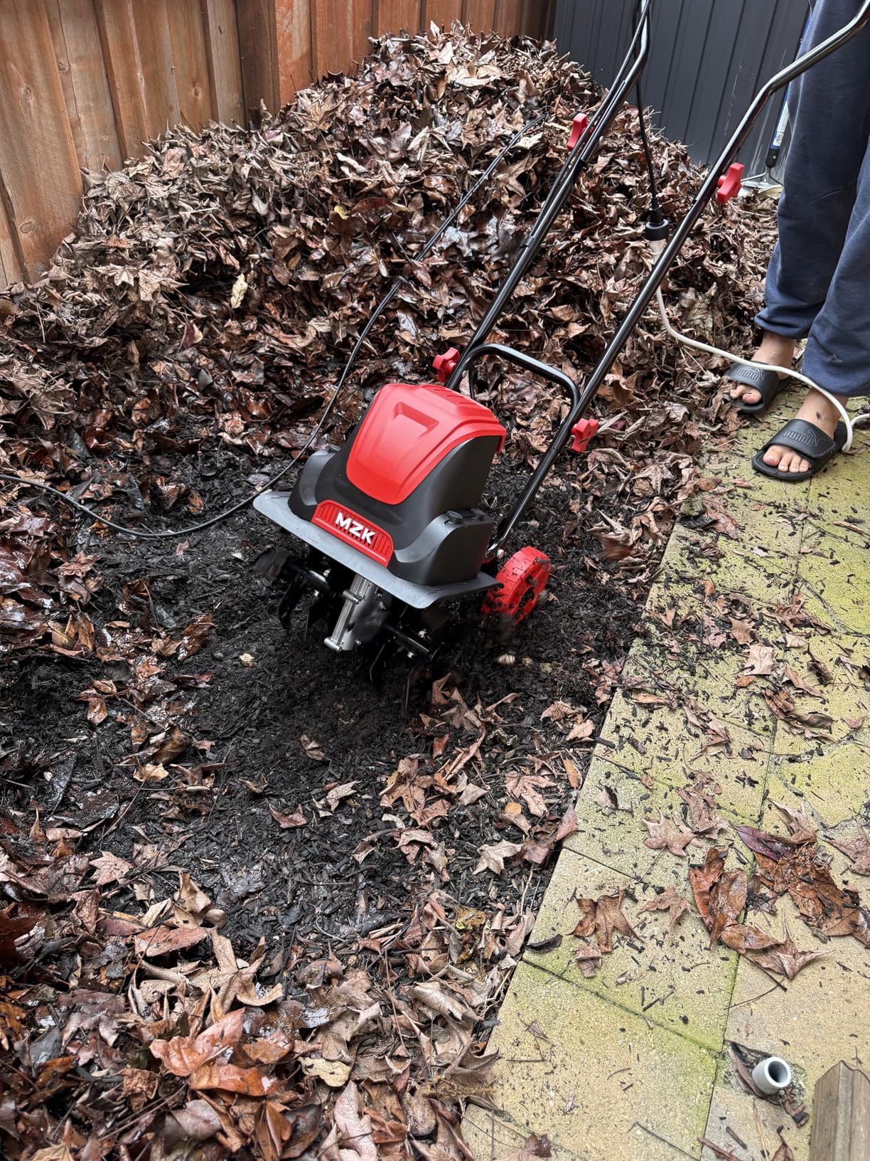 MZK 12-Inch 10.5 Amp Corded Electric Tiller/Cultivator for Gardening, 8-inch Tilling Depth, Powerful and Lightweight Electric Garden Rototiller customer photo 2