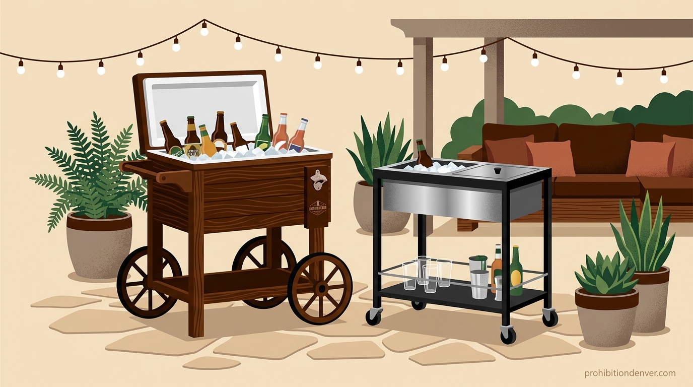 Beverage Cooler Carts for Patios