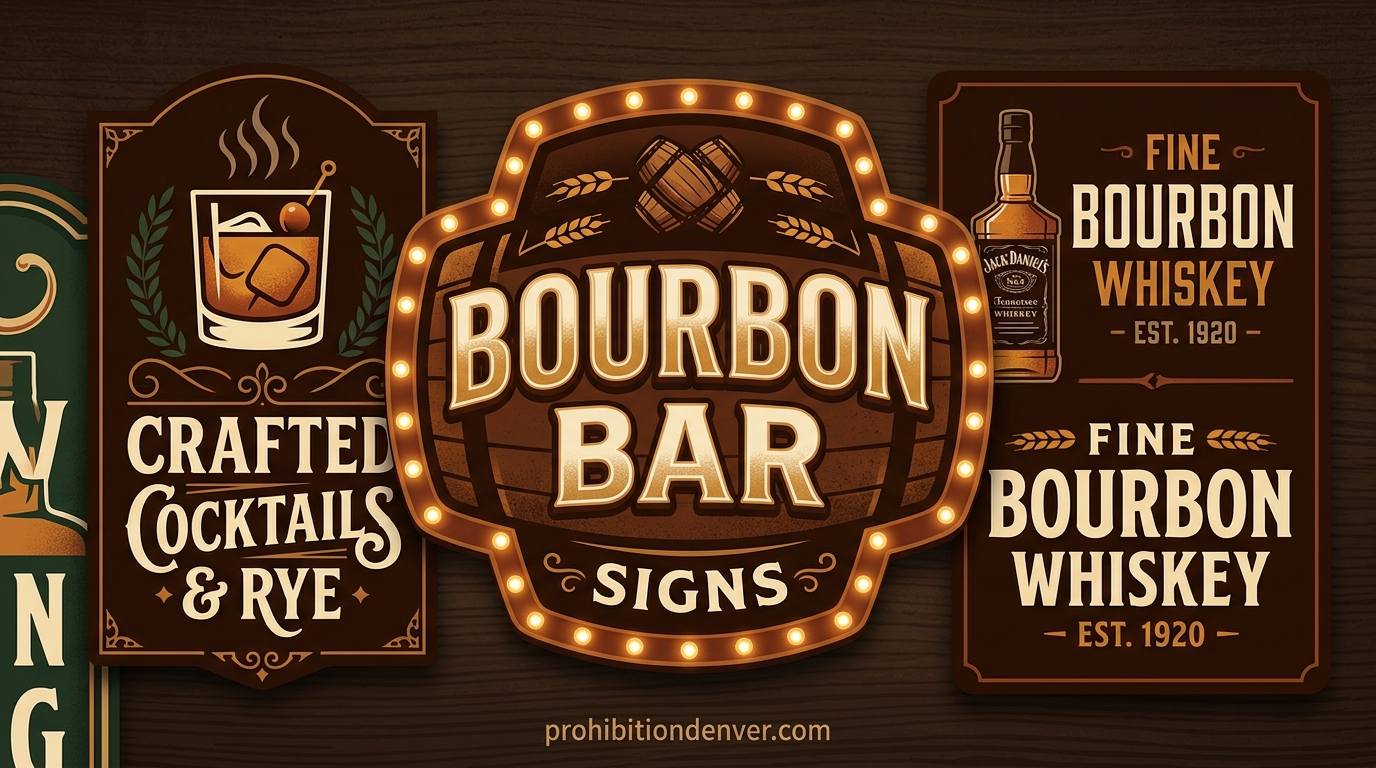 Bourbon Bar Signs