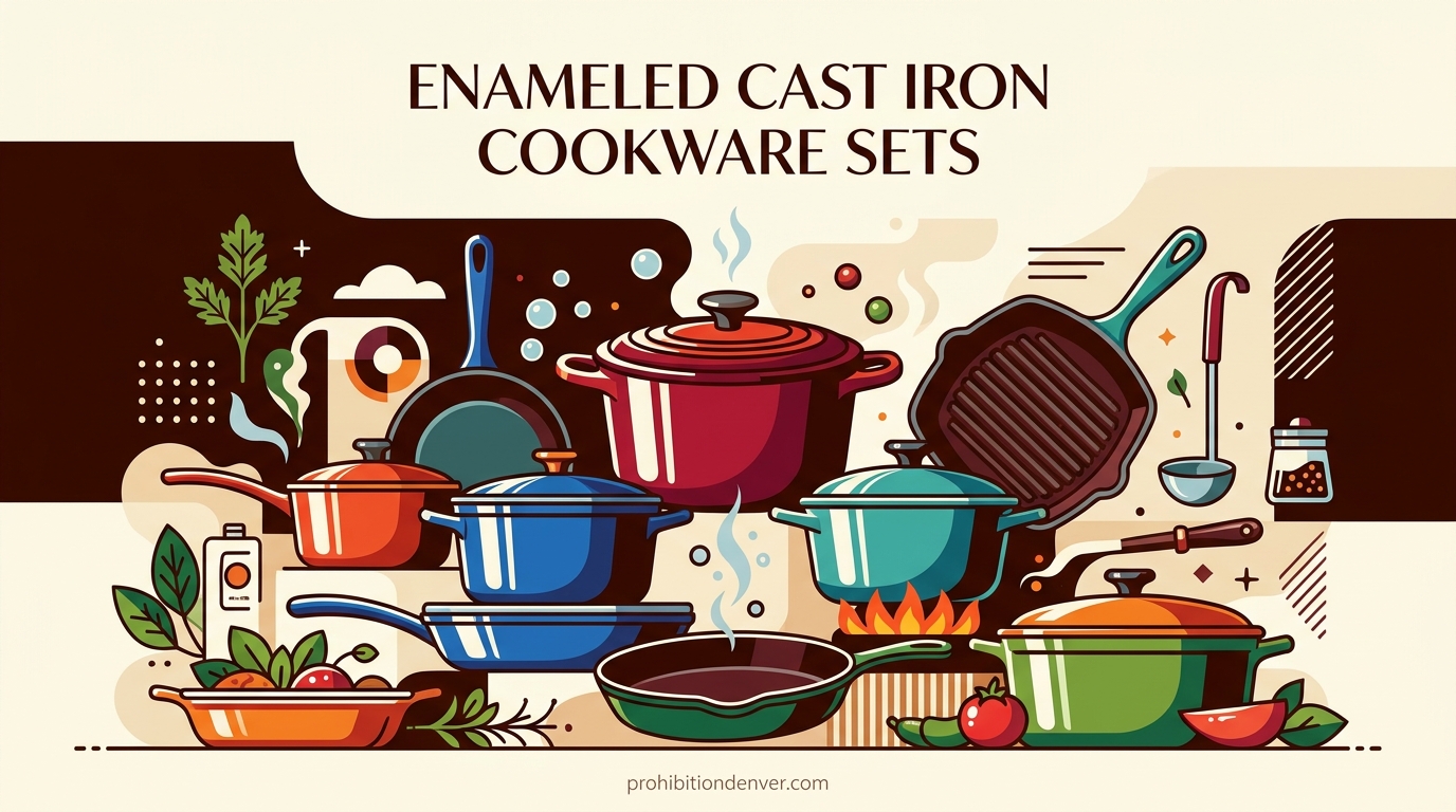 Enameled Cast Iron Cookware Sets