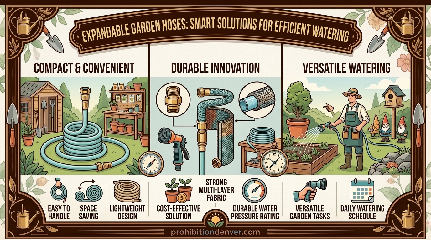 Expandable Garden Hoses for Watering
