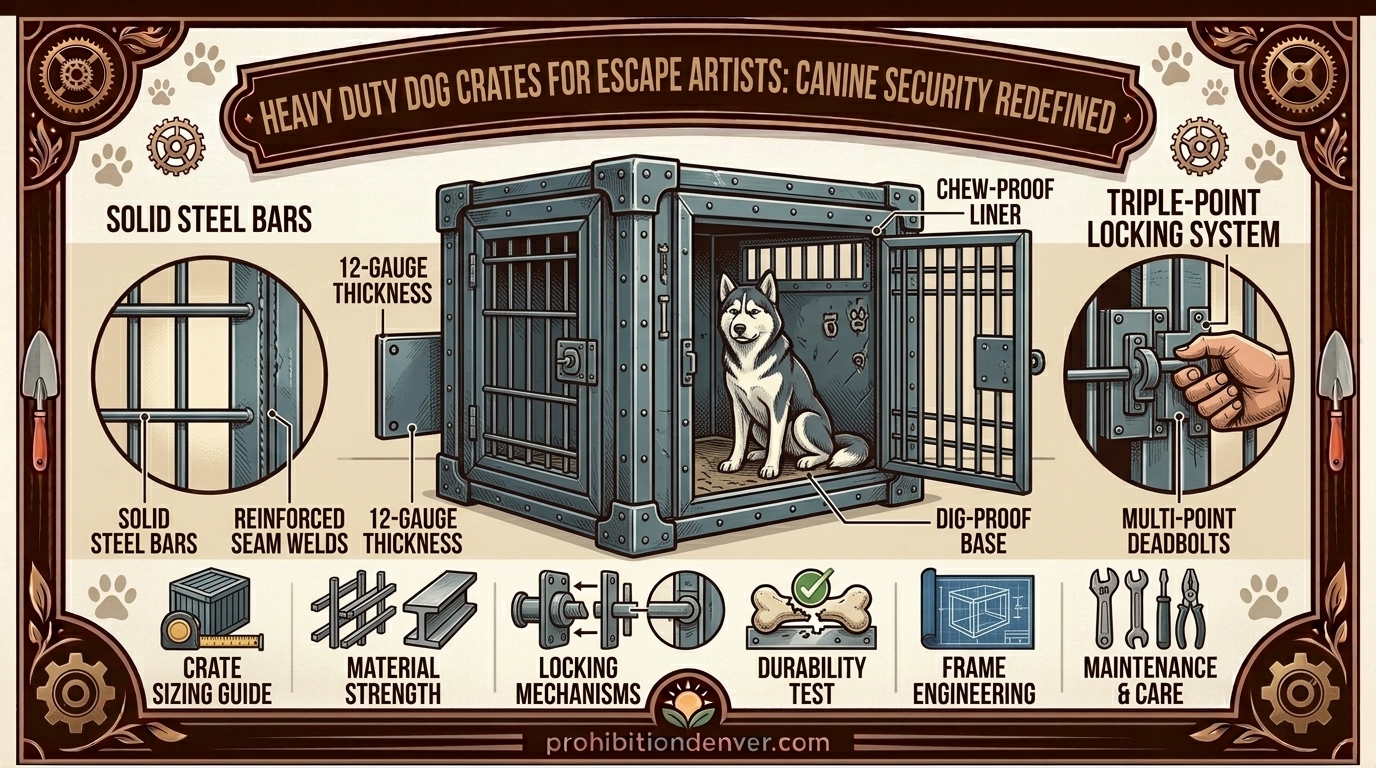 Heavy Duty Dog Crates for Escape Artists