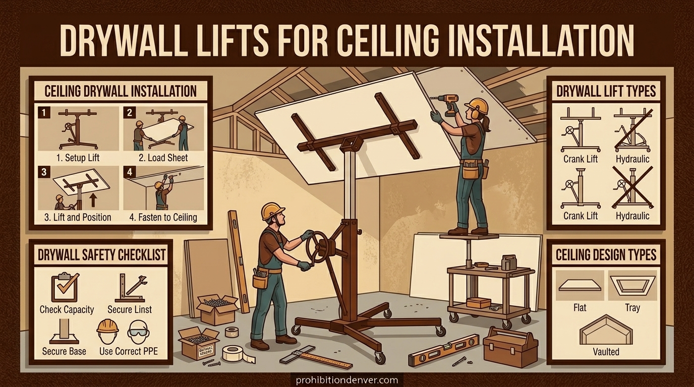 Drywall Lifts for Ceiling Installation