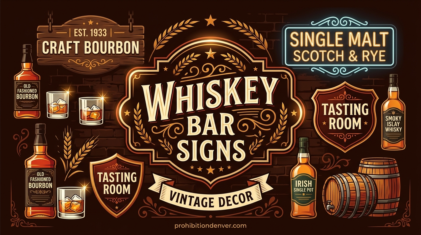 Whiskey Bar Signs