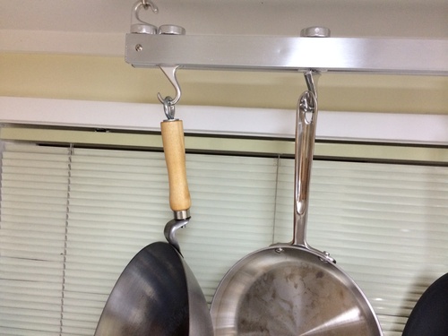 Hanging Pot Rack, 36 inch, Natural customer photo 1