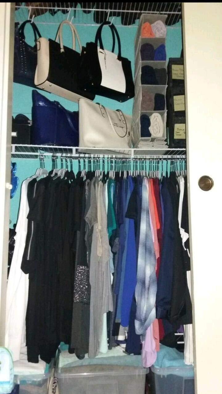 ClosetMaid Wire Closet Organizer System, Adjustable from 5 to 8 Ft., with Shelves, Hardware, Durable Steel, Fixed Mount Installation, White customer photo 2