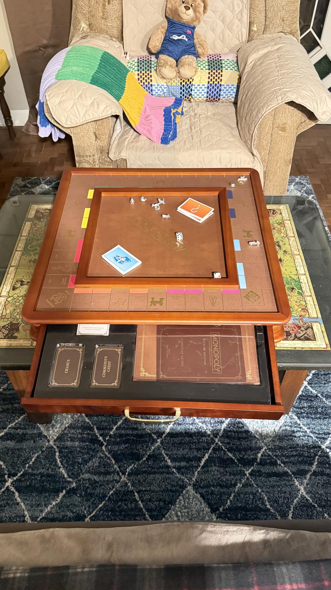 WS Game Company Monopoly Luxury Edition Wooden Board Game Set, 2-6 Players customer photo 1