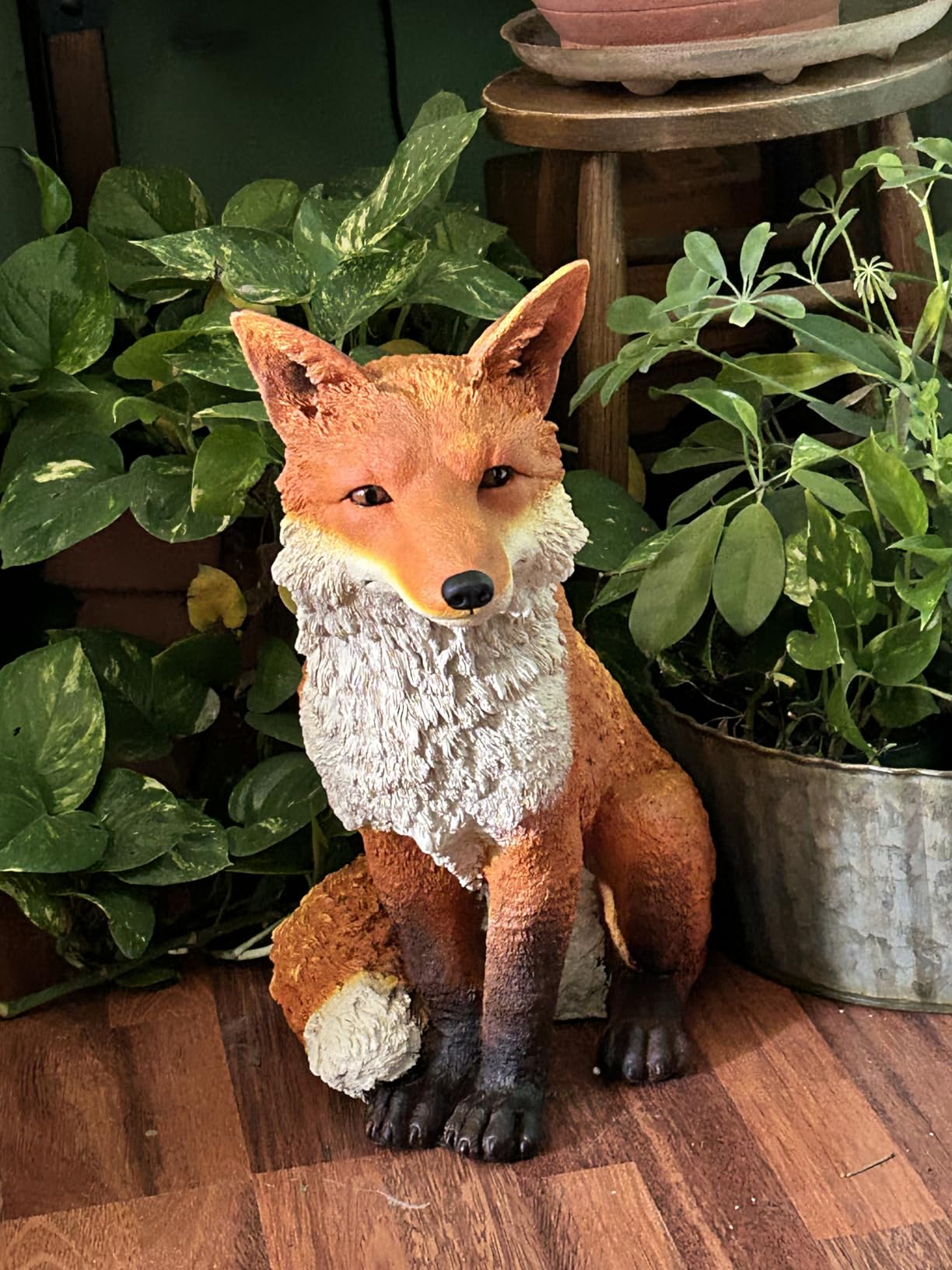 Design Toscano Simon The Woodland Fox Indoor/Outdoor Garden Statue for Patio, Pool or Lawn, 18 Inch Tall, Cast Stone Resin, Red Orange Paint customer photo 1