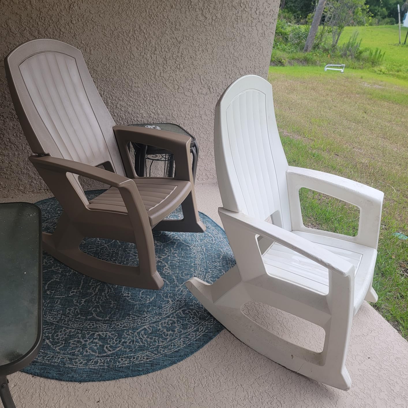 Semco Rockaway Heavy Duty All Weather Patio or Deck Rocking Chair, Taupe | Polyethylene Outdoor Rocker with Backrest and Armrests for Porch, Deck, and Patio customer photo 1
