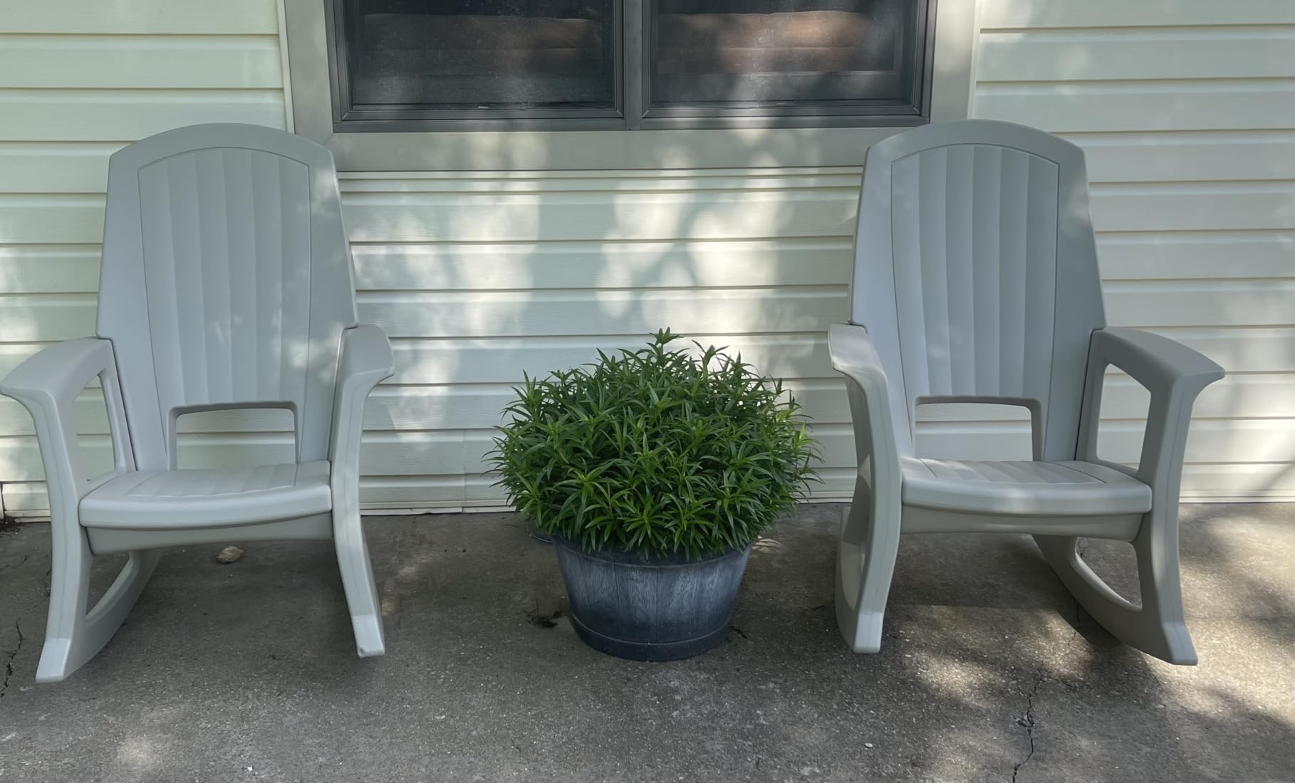 Semco Rockaway Heavy Duty All Weather Patio or Deck Rocking Chair, Taupe | Polyethylene Outdoor Rocker with Backrest and Armrests for Porch, Deck, and Patio customer photo 2
