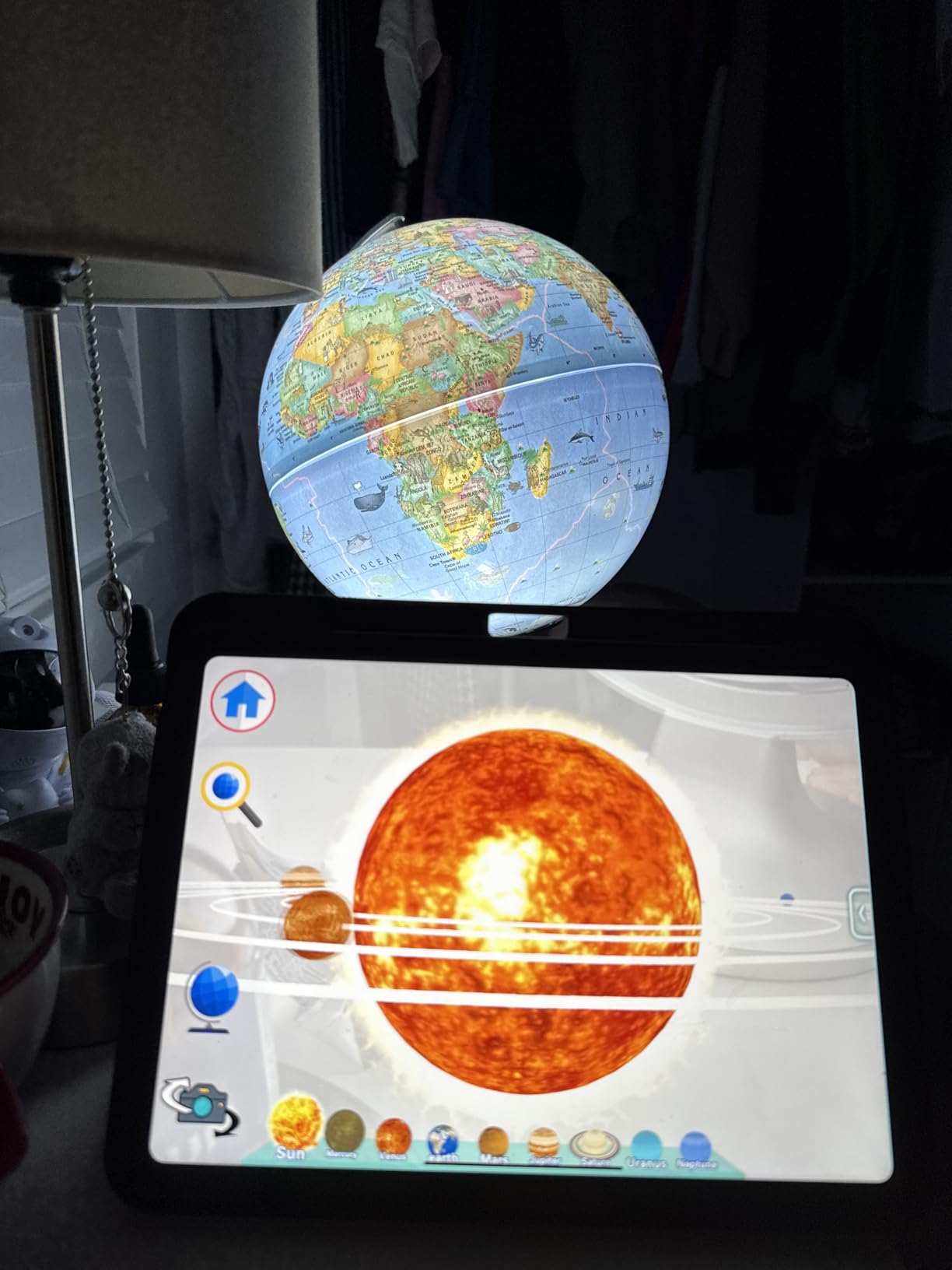 Replogle Illuminated Blue Ocean Globe 4 Kids, Kid Friendly Political Map, Dual Map, Educational Toy customer photo 1