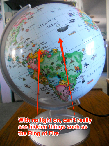 Replogle Illuminated Blue Ocean Globe 4 Kids, Kid Friendly Political Map, Dual Map, Educational Toy customer photo 2