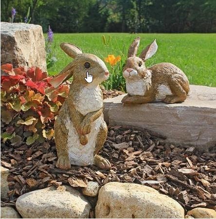 Design Toscano Hopper the Bunny Standing Rabbit Indoor/Outdoor Garden Statue, 6 Inches Wide, 11 Inches Tall, Handcast Polyresin, Full Color Finish customer photo 2