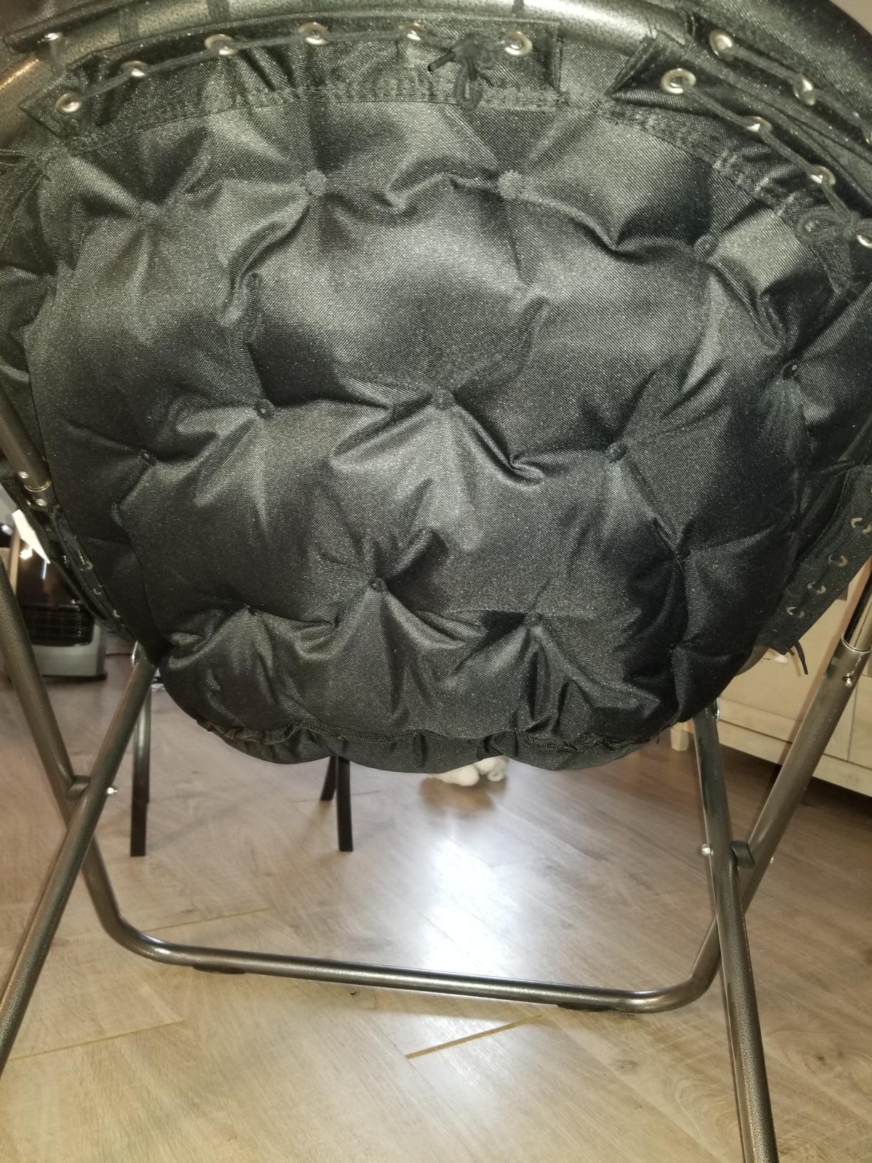 DormCo Papasan Moon Chair - Black customer photo 2