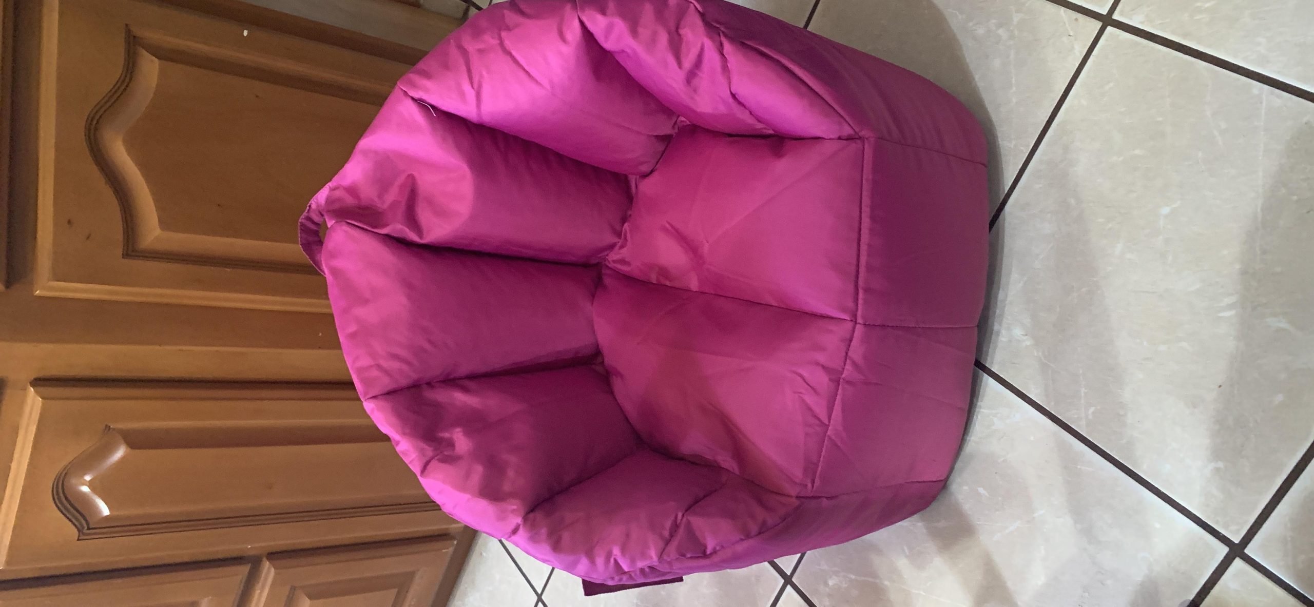 Big Joe Milano Child-Sized Bean Bag Chair for Kids Bedroom and Reading Nook, Pink Passion, Durable Easy-Clean Polyester Nylon Blend, Refillable customer photo 1