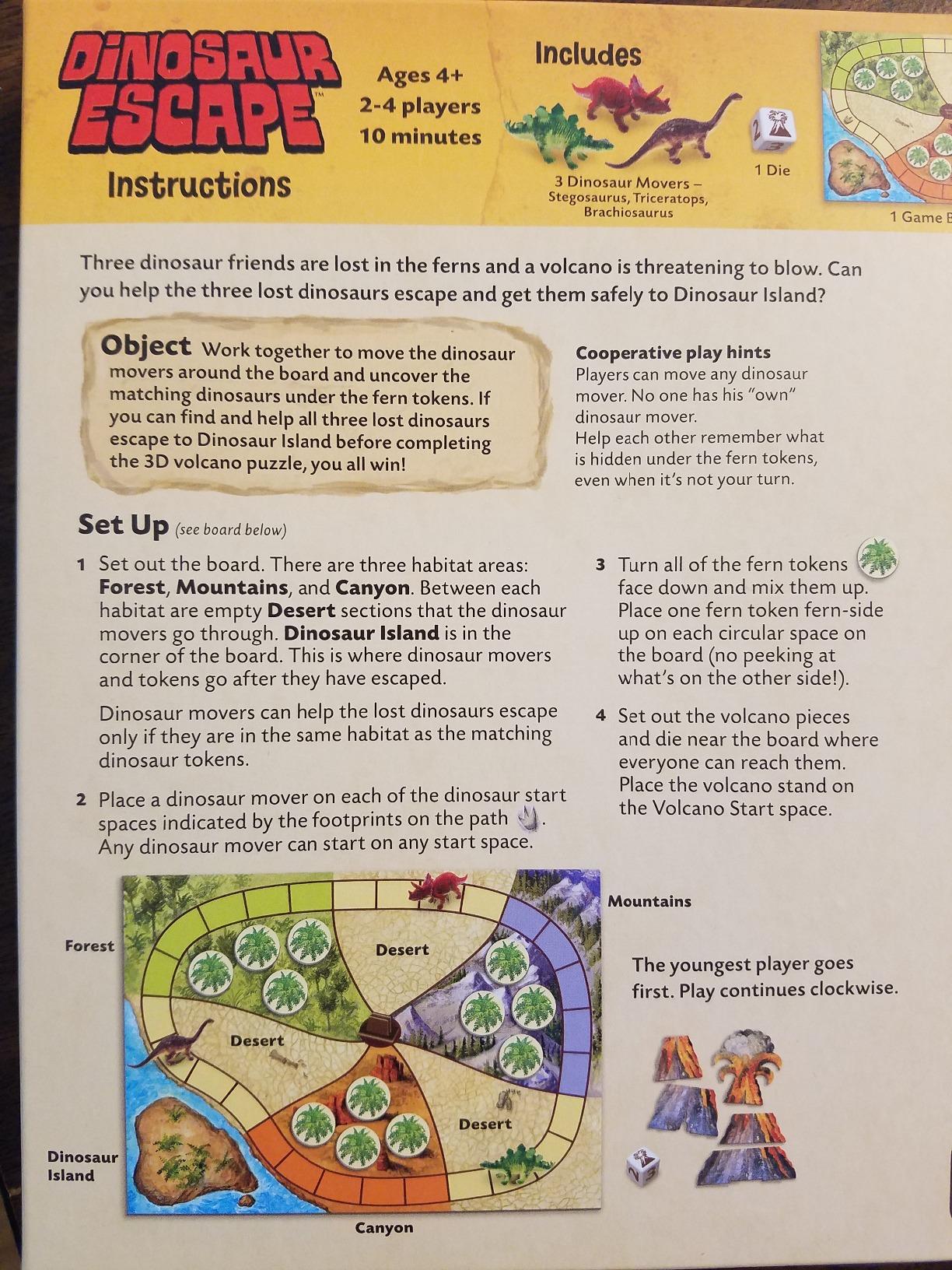 Peaceable Kingdom Dinosaur Escape Cooperative Memory Game of Logic and Luck for 2 to 4 Kids Ages 4+ customer photo 1